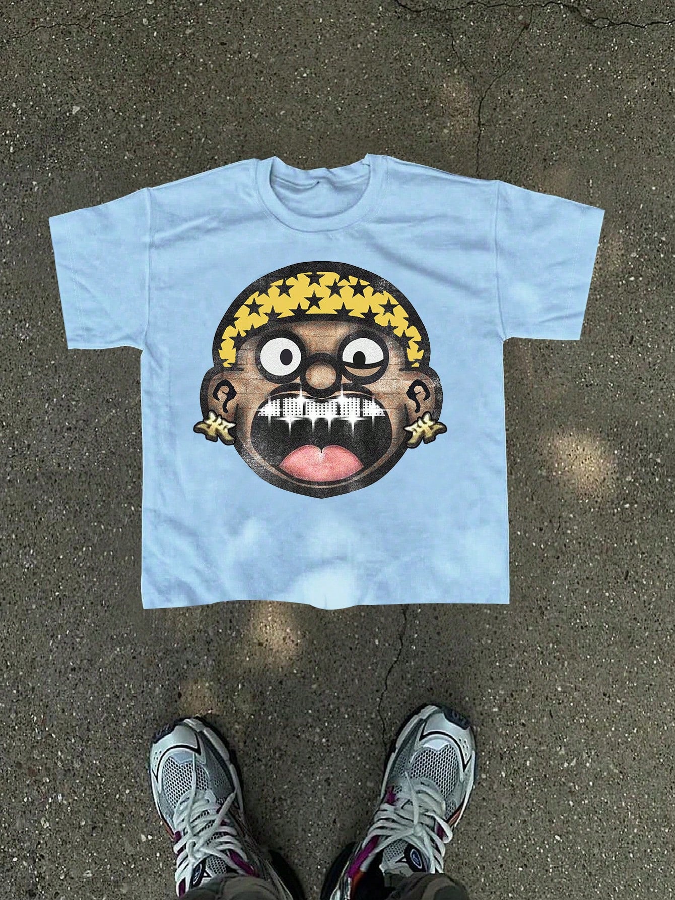 old Cartoon Graphic T-Shirt with Playful Illustration and Soft Cotton Casual Fit