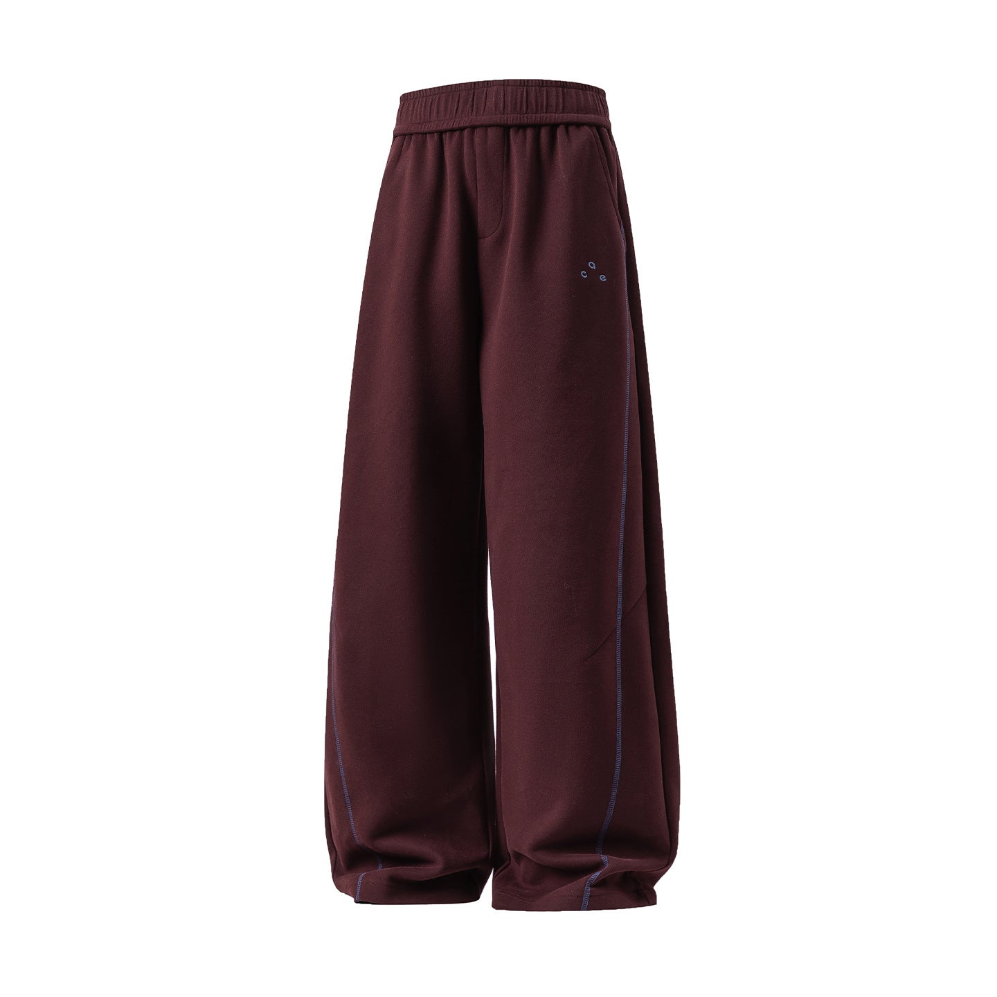Straight-Leg Loose-Fit Sweatpants with Contrast Stitching and Elastic Waist for Everyday Comfort