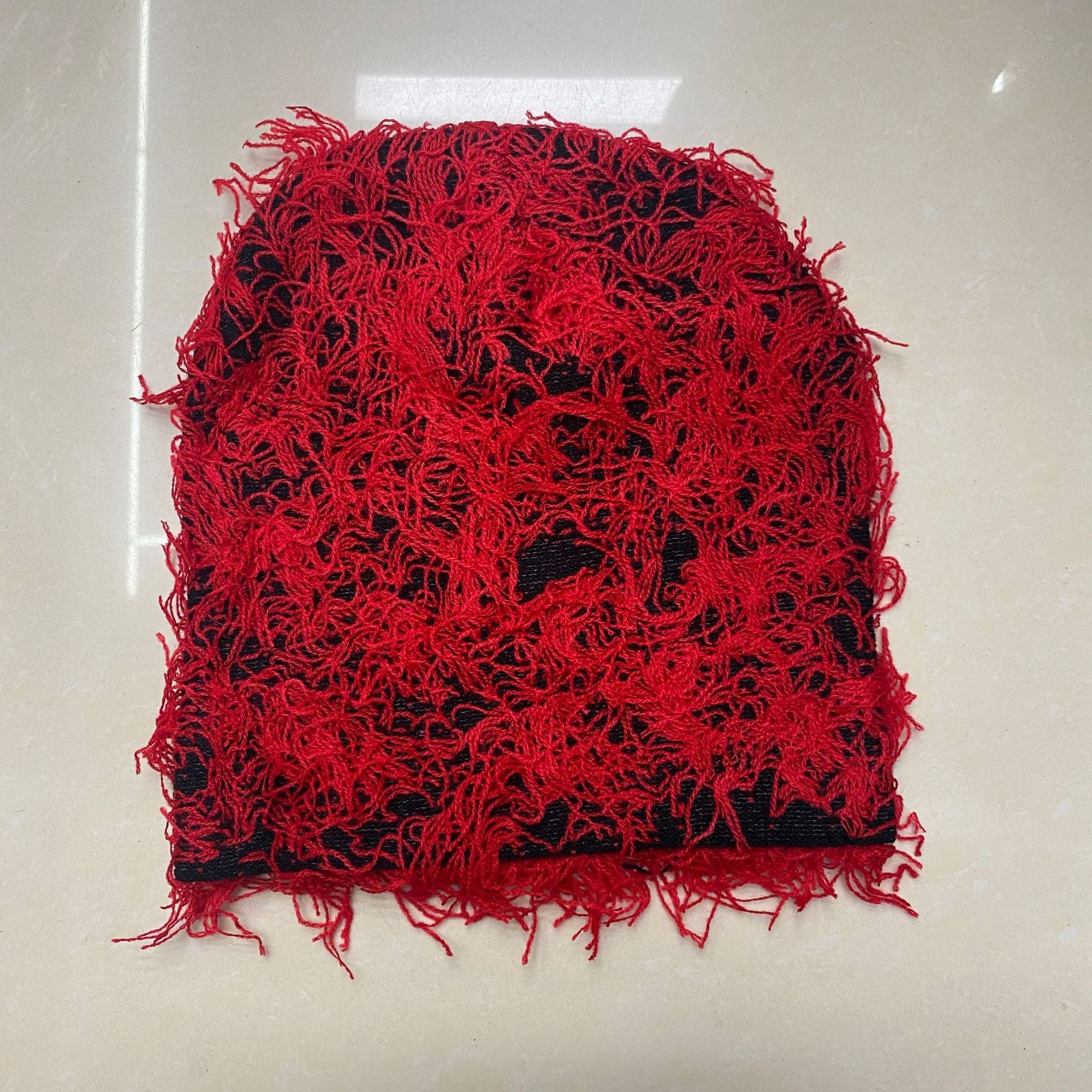 Textured Knitted Beanie with Multi-Color Yarn Design and Cozy Winter Streetwear Style