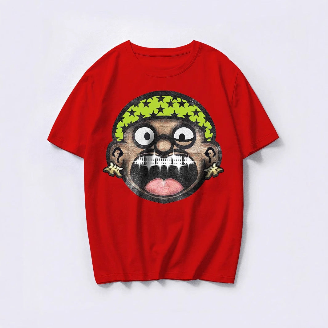 old Cartoon Graphic T-Shirt with Playful Illustration and Soft Cotton Casual Fit