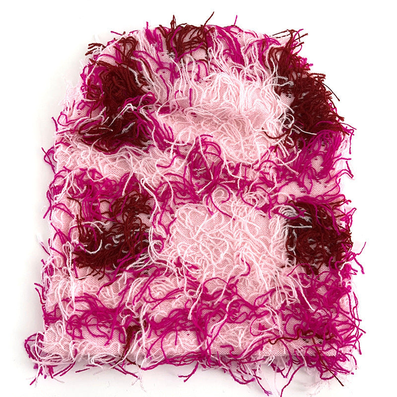 Textured Knitted Beanie with Multi-Color Yarn Design and Cozy Winter Streetwear Style