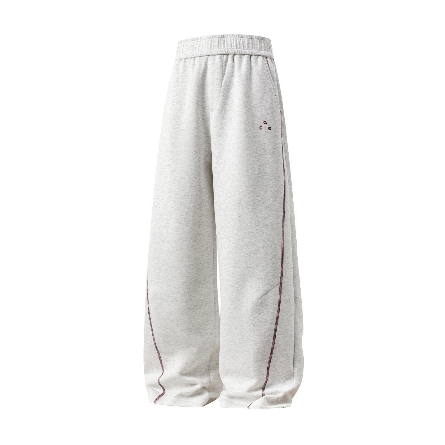 Straight-Leg Loose-Fit Sweatpants with Contrast Stitching and Elastic Waist for Everyday Comfort