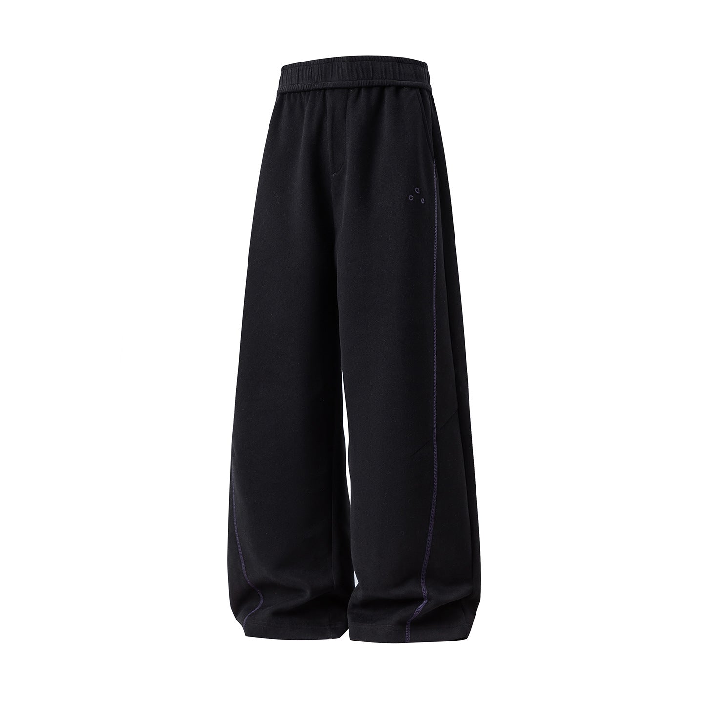 Straight-Leg Loose-Fit Sweatpants with Contrast Stitching and Elastic Waist for Everyday Comfort